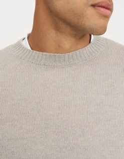 100% Wool Crew Neck Knit in Green