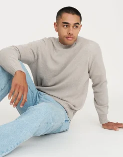 100% Wool Crew Neck Knit in Oat