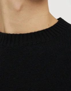 100% Wool Crew Neck Knit in Steel