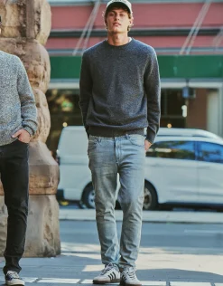 100% Wool Crew Neck Knit in Steel