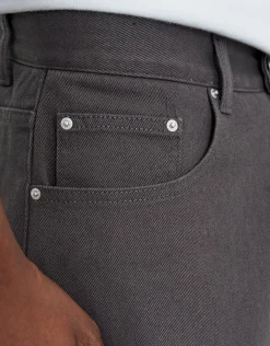WRLDVSN Baggy Fit Twill Jorts in Charcoal