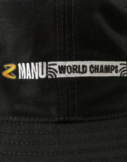 Z Manu World Champs Bucket Hat in Solid Black