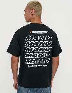 Z Manu World Champs Relaxed Fit T Shirt in Solid Black